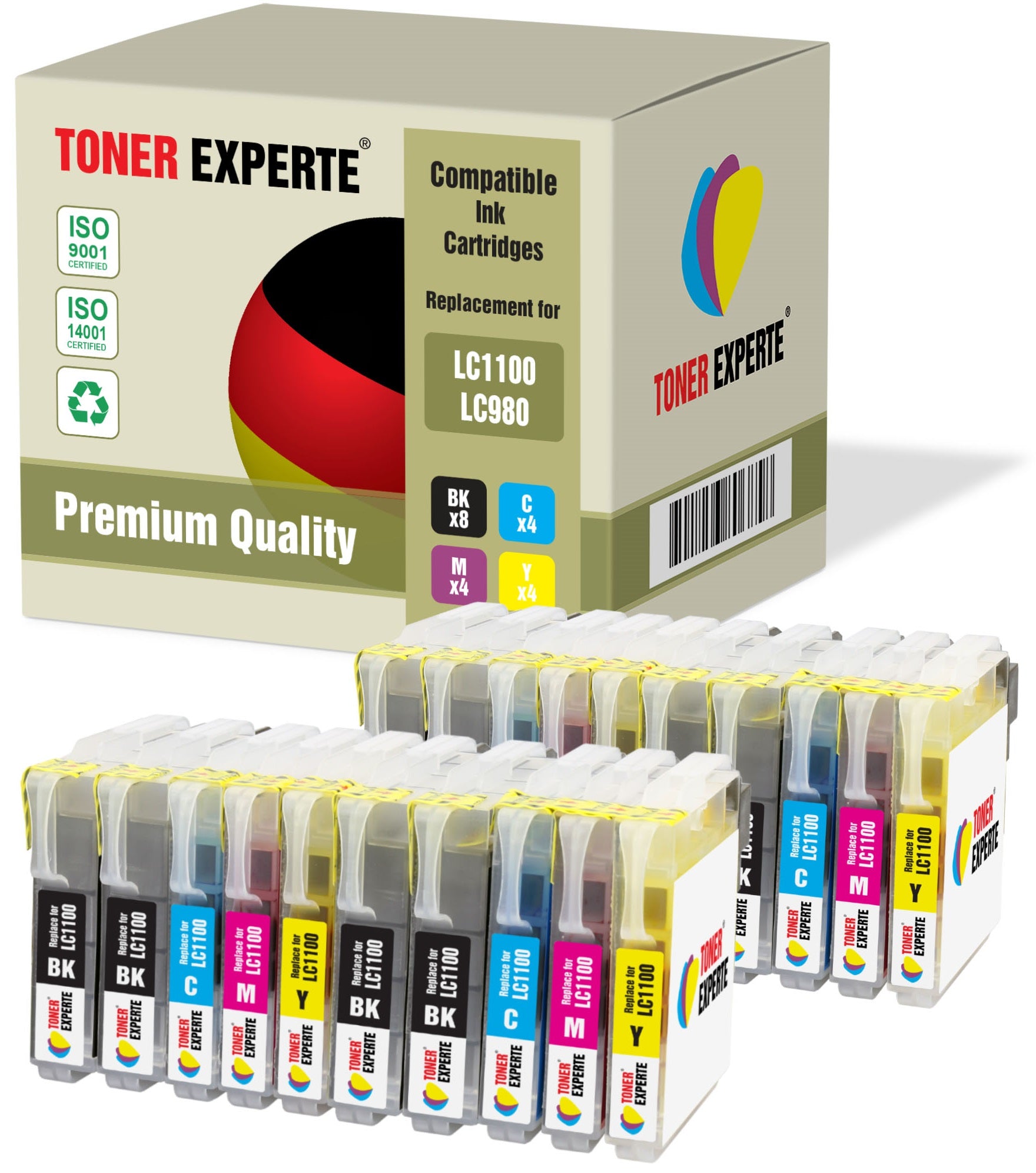 LC1100 LC980 Compatible Black Ink Cartridges for Brother - Toner Experte