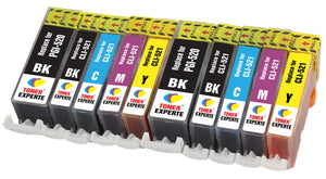 PGI-520 CLI-521 30 XL Compatible Ink Cartridges for Canon PIXMA - Toner Experte