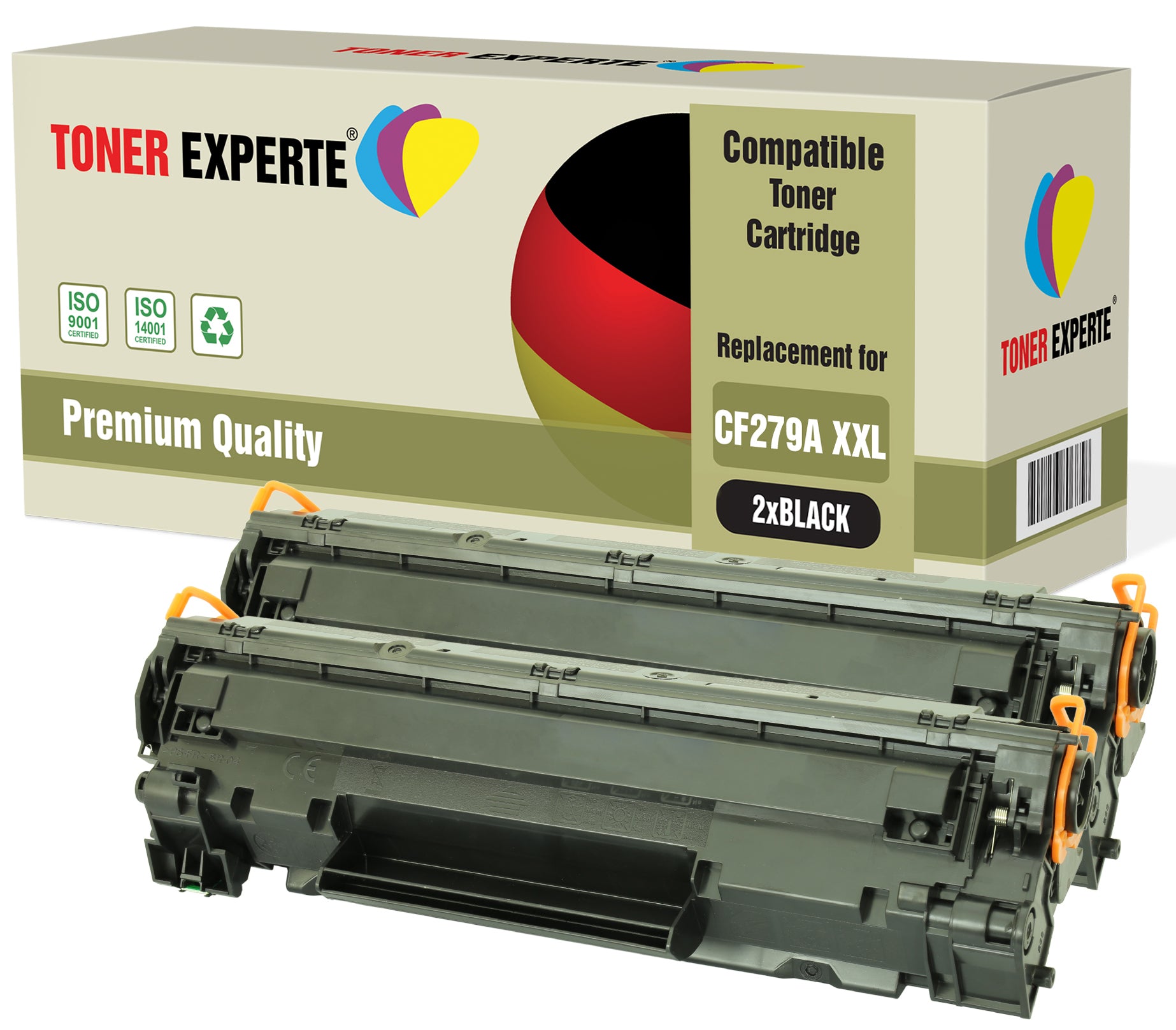 2-Pack TONER EXPERTE® Compatible with CF279A 79A XXL Premium Toner Cartridges Replacement for HP LaserJet Pro MFP M26nw M26a M12 M12a M12w