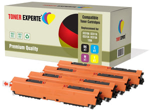 Compatible 126A CE310A CE311A CE312A CE313A Premium Toner Cartridge for HP LaserJet - Toner Experte