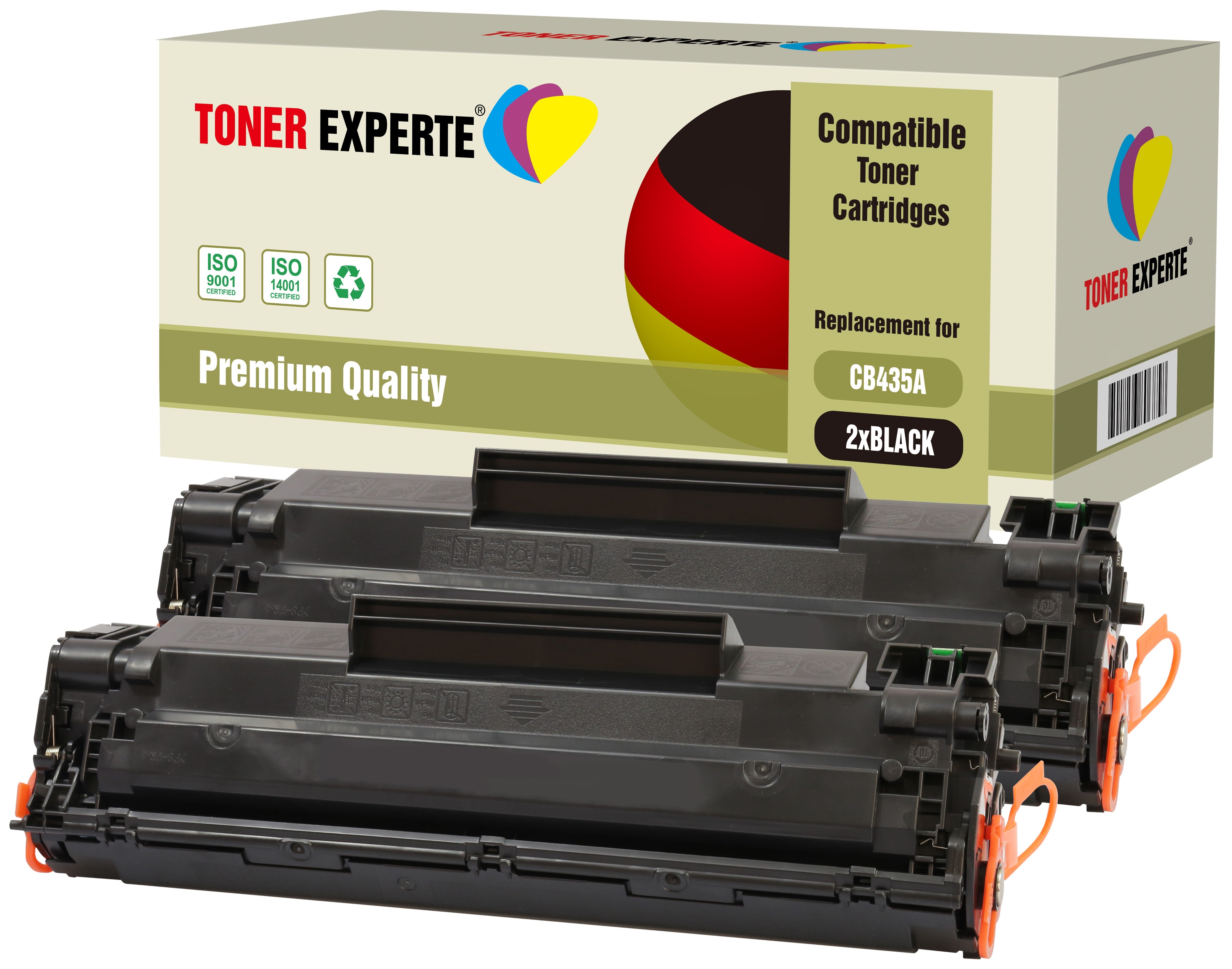 Compatible CB435A 35A Premium Toner Cartridge for HP LaserJet - Toner Experte