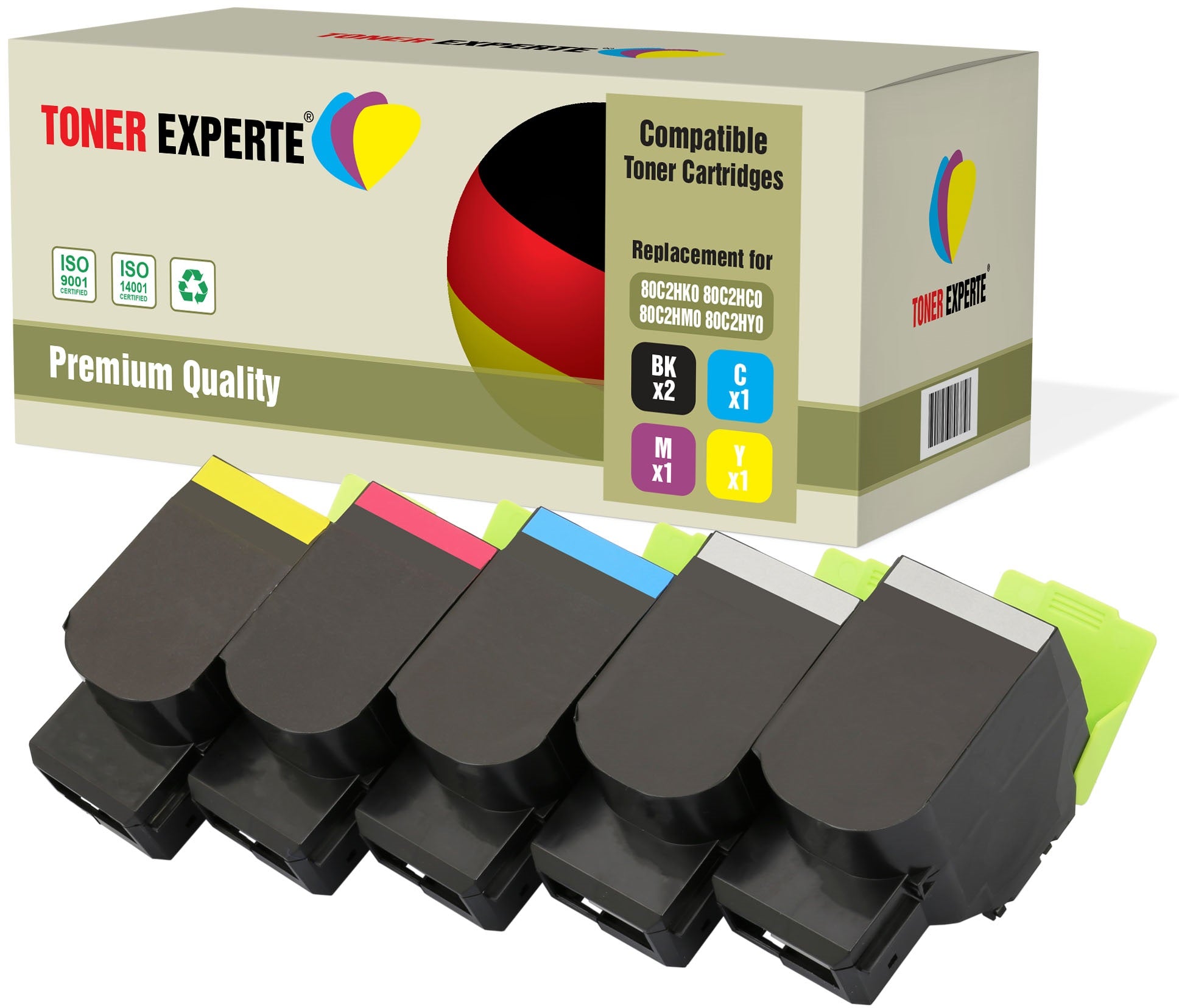 Compatible Toner Cartridge Replacement for Lexmark 802H 802HK 80C2HK0 80C2HKE 80C0H10 - Toner Experte