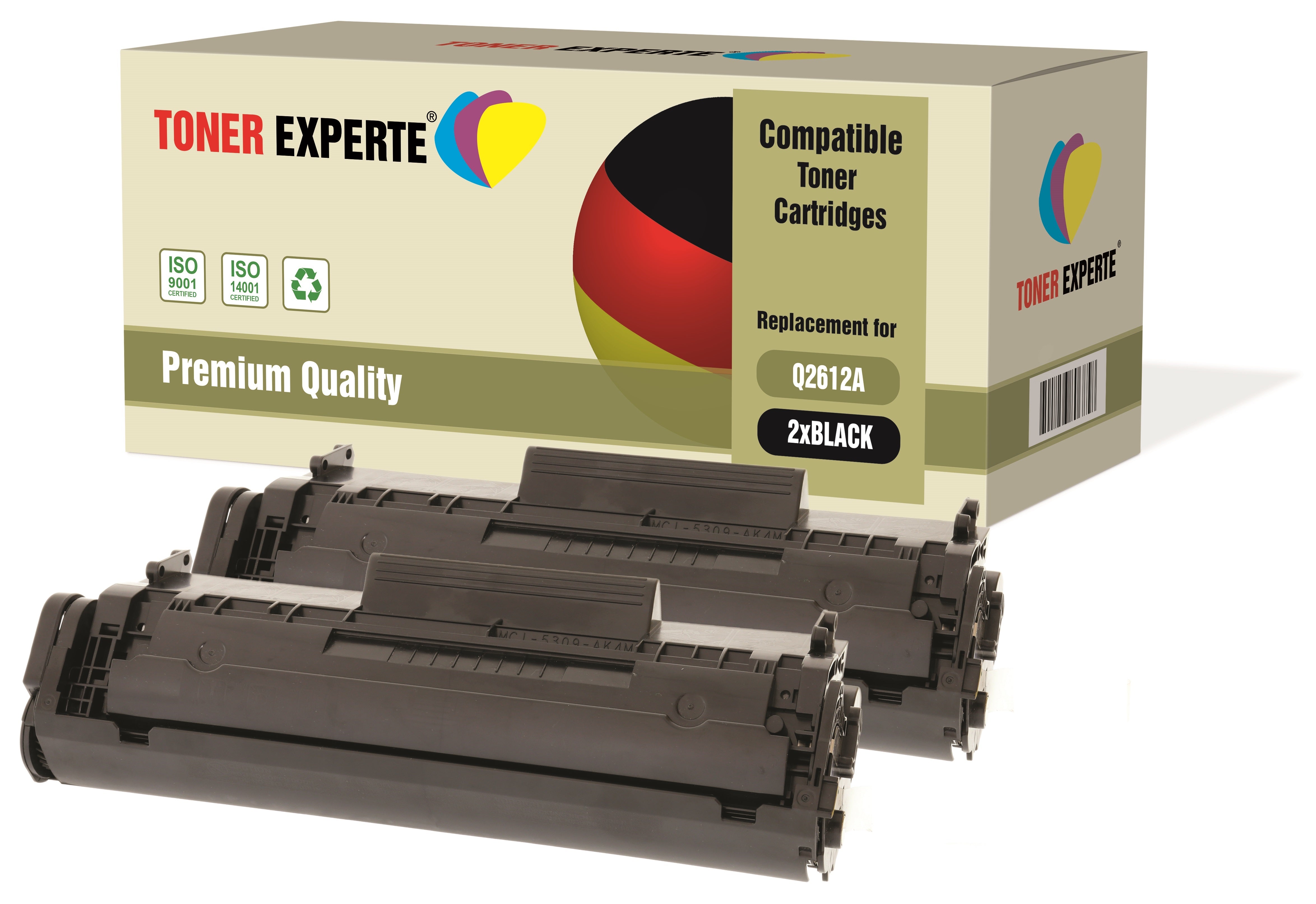 Compatible Q2612A Premium Toner Cartridge for HP LaserJet - Toner Experte