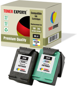 Compatible Ink Cartridges Replacement for HP 338 343 C8765EE C8766EE - Toner Experte