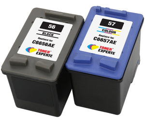 Compatible Ink Cartridges Replacement for HP 56 HP 57 C6656AE C6657AE - Toner Experte